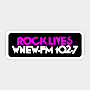 Rock Lives WNEW-FM 102.7 1980s Throwback Design Sticker